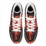 Phoenix Angel Print High Top Leather Sneakers