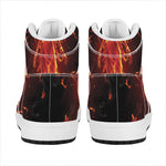 Phoenix Angel Print High Top Leather Sneakers