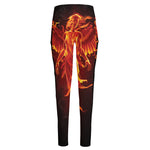 Phoenix Angel Print High-Waisted Pocket Leggings