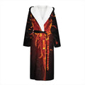 Phoenix Angel Print Hooded Bathrobe