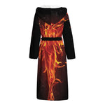 Phoenix Angel Print Hooded Bathrobe