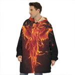 Phoenix Angel Print Hoodie Blanket