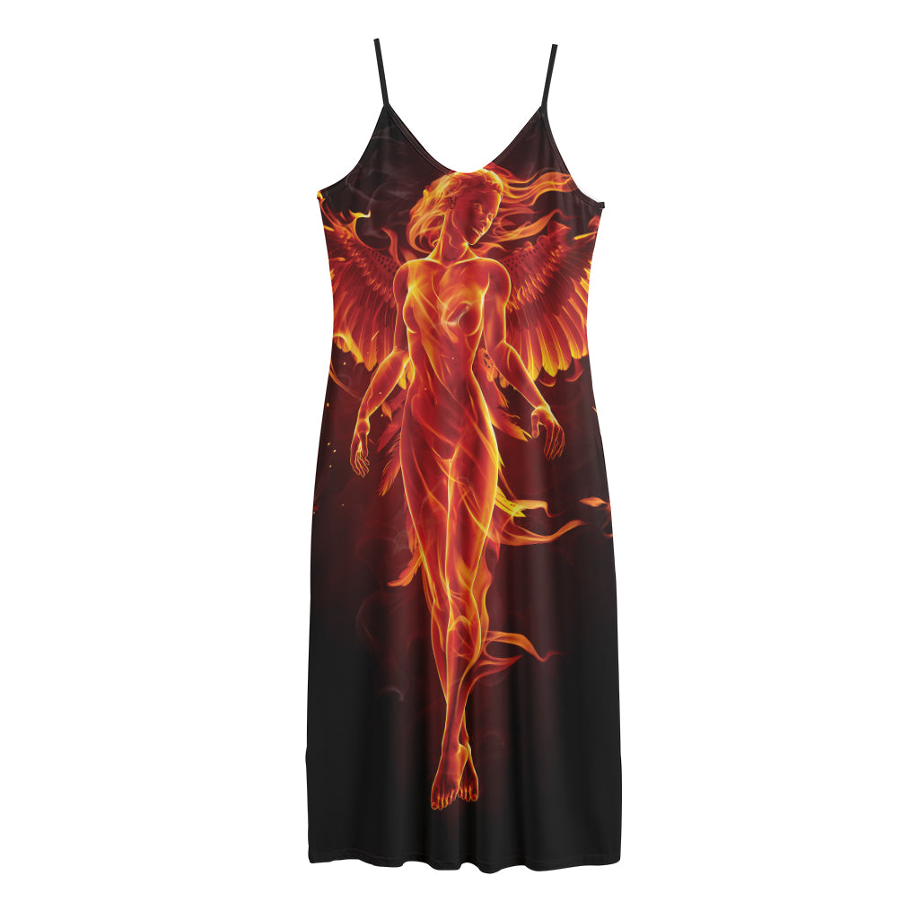 Phoenix Angel Print Jersey Midi Cami Dress