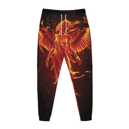 Phoenix Angel Print Jogger Pants