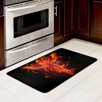 Phoenix Angel Print Kitchen Mat