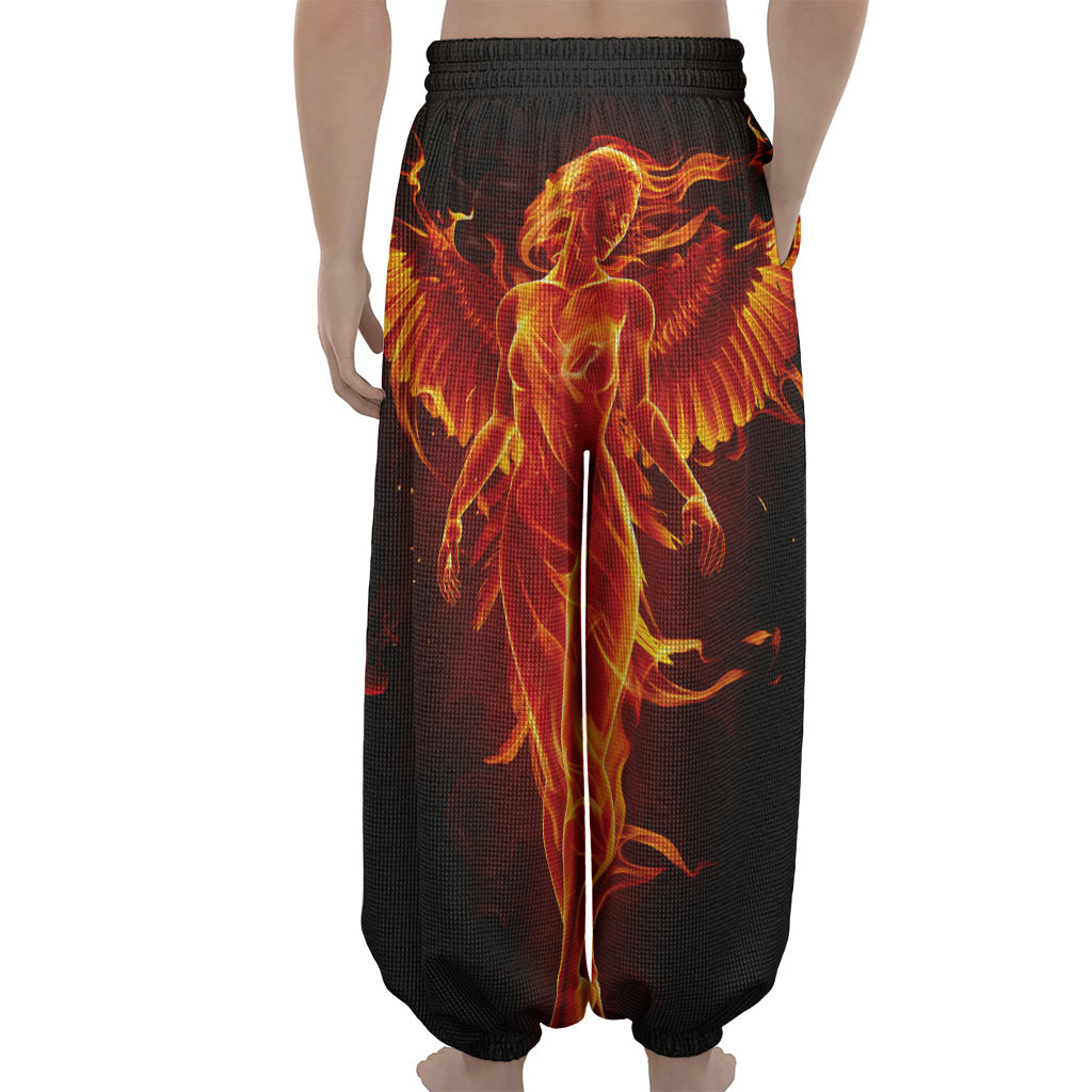 Phoenix Angel Print Lantern Pants