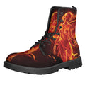 Phoenix Angel Print Lace-Up Boots