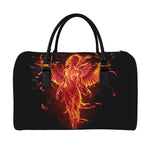 Phoenix Angel Print Leather Duffle Bag
