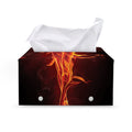 Phoenix Angel Print Leather Tissue Box Cover