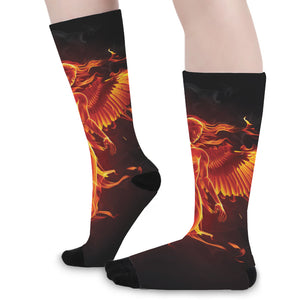Phoenix Angel Print Long Socks