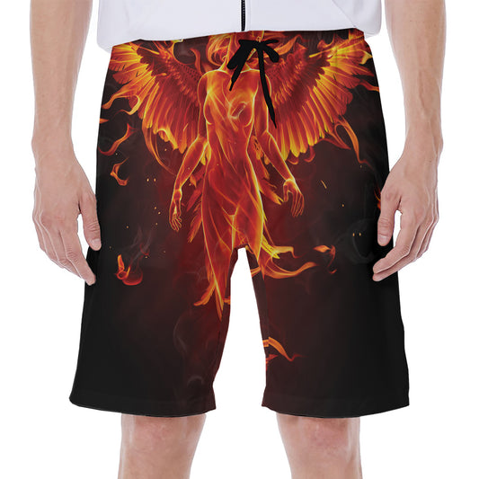 Phoenix Angel Print Men's Beach Shorts