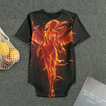 Phoenix Angel Print Men's Bodysuit