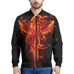 Phoenix Angel Print Men's Bomber Jacket