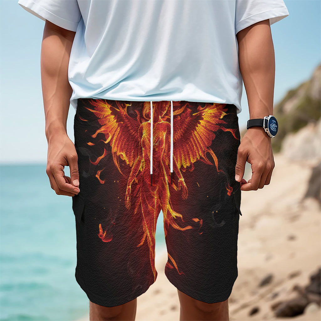 Phoenix Angel Print Men's Cargo Shorts