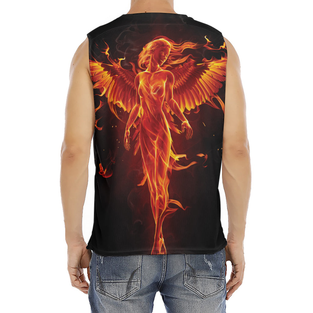 Phoenix Angel Print Men's Fitness Tank Top