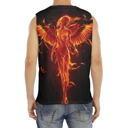 Phoenix Angel Print Men's Fitness Tank Top