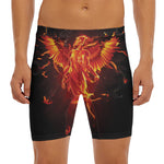 Phoenix Angel Print Men's Long Boxer Briefs