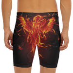 Phoenix Angel Print Men's Long Boxer Briefs