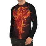 Phoenix Angel Print Men's Long Sleeve Rash Guard