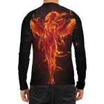 Phoenix Angel Print Men's Long Sleeve Rash Guard