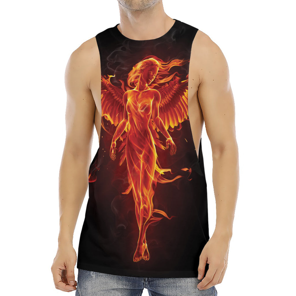 Phoenix Angel Print Men's Muscle Tank Top