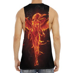 Phoenix Angel Print Men's Muscle Tank Top