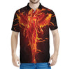 Phoenix Angel Print Men's Polo Shirt
