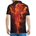 Phoenix Angel Print Men's Polo Shirt