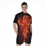 Phoenix Angel Print Men's Rompers