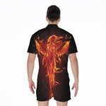 Phoenix Angel Print Men's Rompers