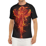 Phoenix Angel Print Men's Short Sleeve Rash Guard