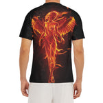 Phoenix Angel Print Men's Short Sleeve Rash Guard