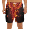Phoenix Angel Print Men's Split Running Shorts