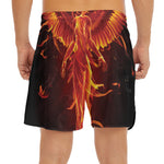 Phoenix Angel Print Men's Split Running Shorts