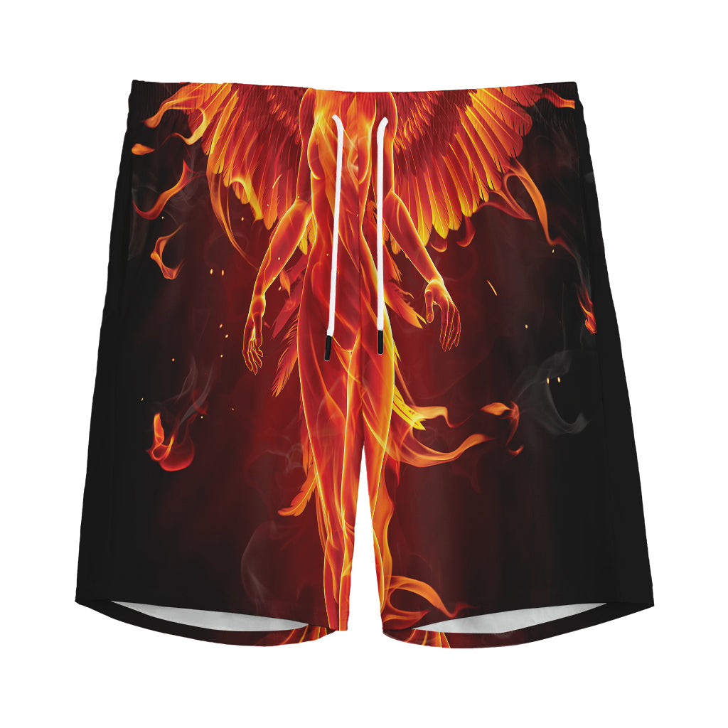 Phoenix Angel Print Men's Sports Shorts