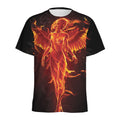 Phoenix Angel Print Men's Athletic T-Shirt