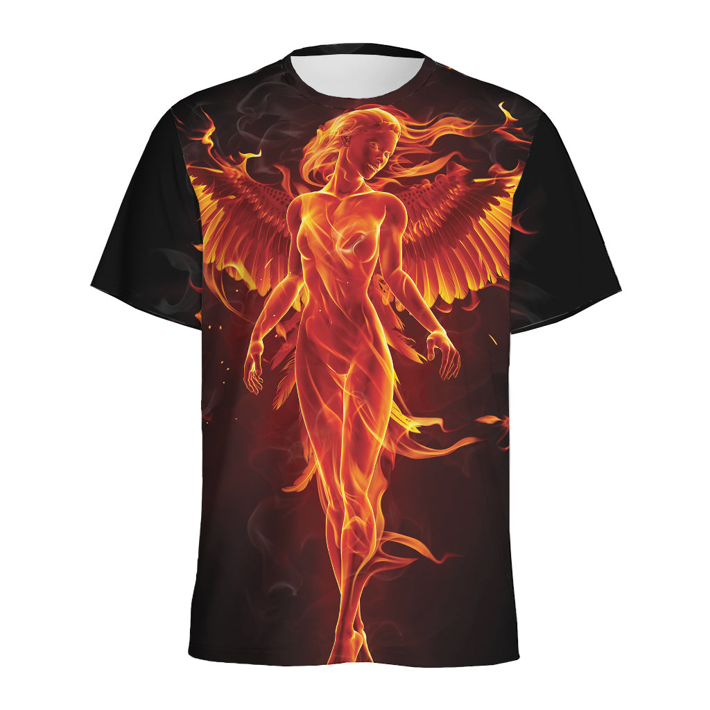 Phoenix Angel Print Men's Sports T-Shirt