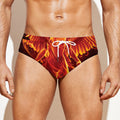 Phoenix Angel Print Men's Swim Briefs