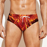 Phoenix Angel Print Men's Swim Briefs