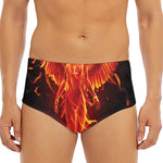 Phoenix Angel Print Men's Triangle Swim Briefs