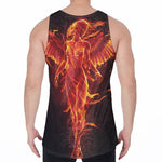Phoenix Angel Print Men's Velvet Tank Top