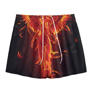 Phoenix Angel Print Mesh Shorts