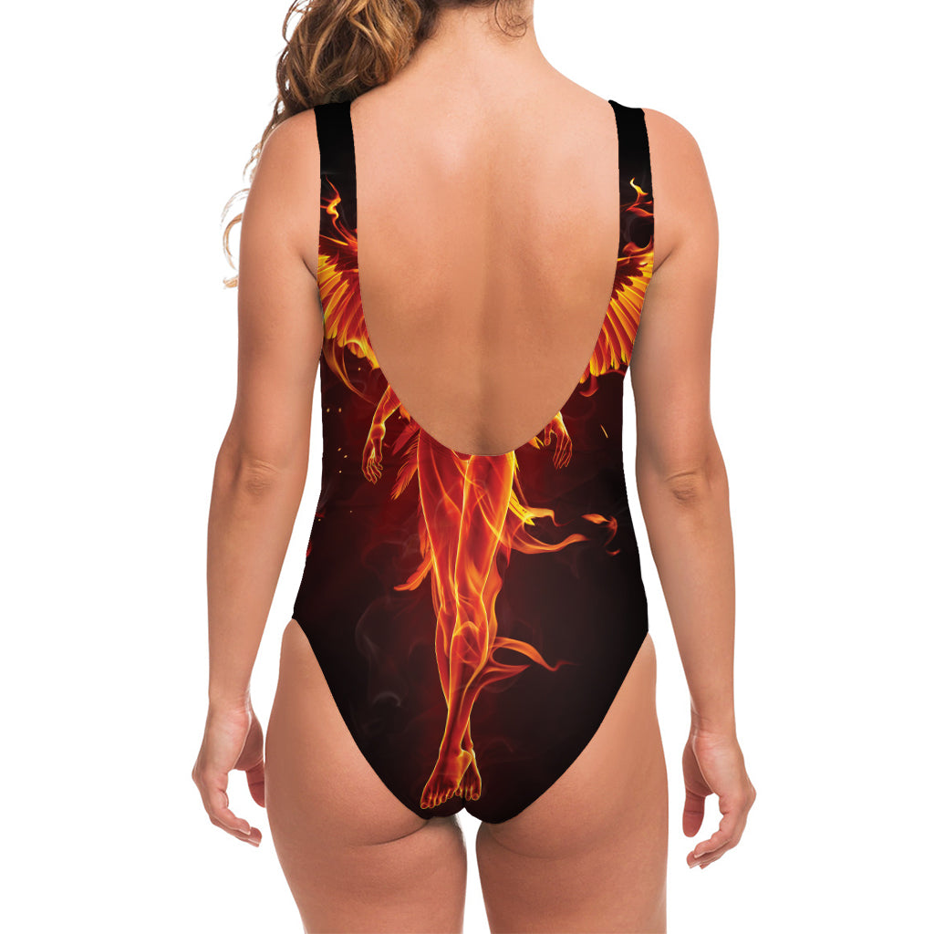 Phoenix Angel Print One Piece Swimsuit
