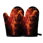 Phoenix Angel Print Oven Mitts
