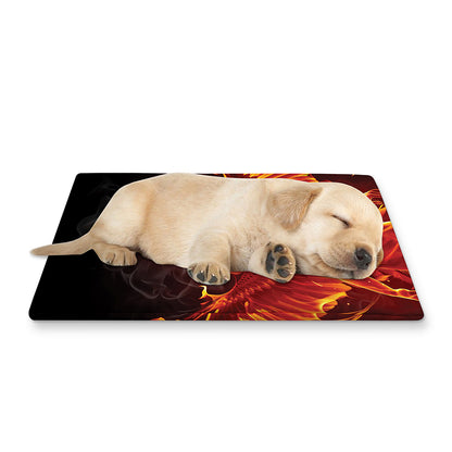 Phoenix Angel Print Pet Cooling Mat Cover