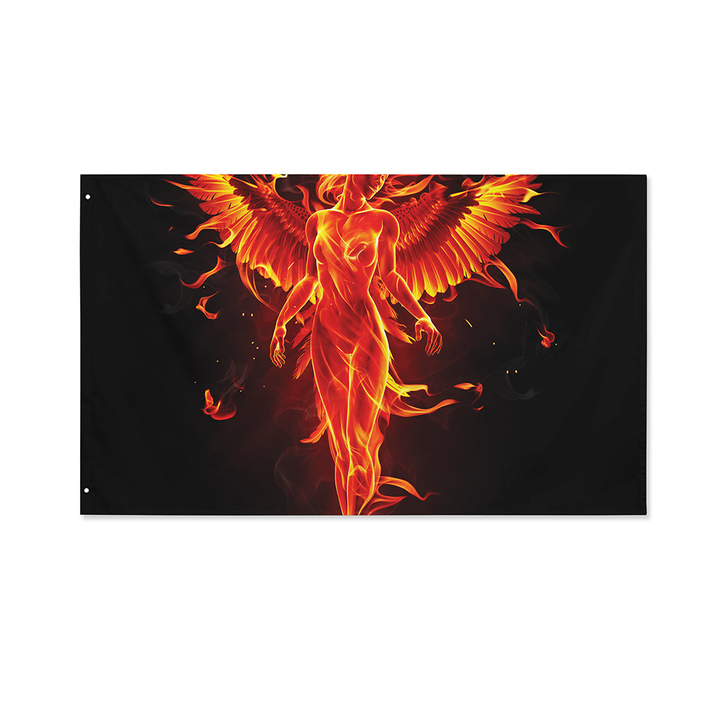 Phoenix Angel Print Polyester Flag