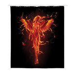 Phoenix Angel Print Polyester Shower Curtain