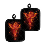 Phoenix Angel Print Pot Holders