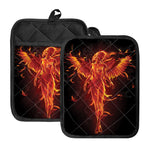 Phoenix Angel Print Pot Holders With Pocket