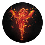 Phoenix Angel Print Round Blanket